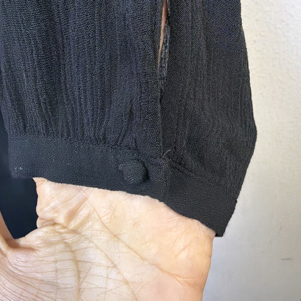 Rails Black Long Sleeve layered Mini Dress bohemian cottagecore victorian medium - Picture 7 of 12